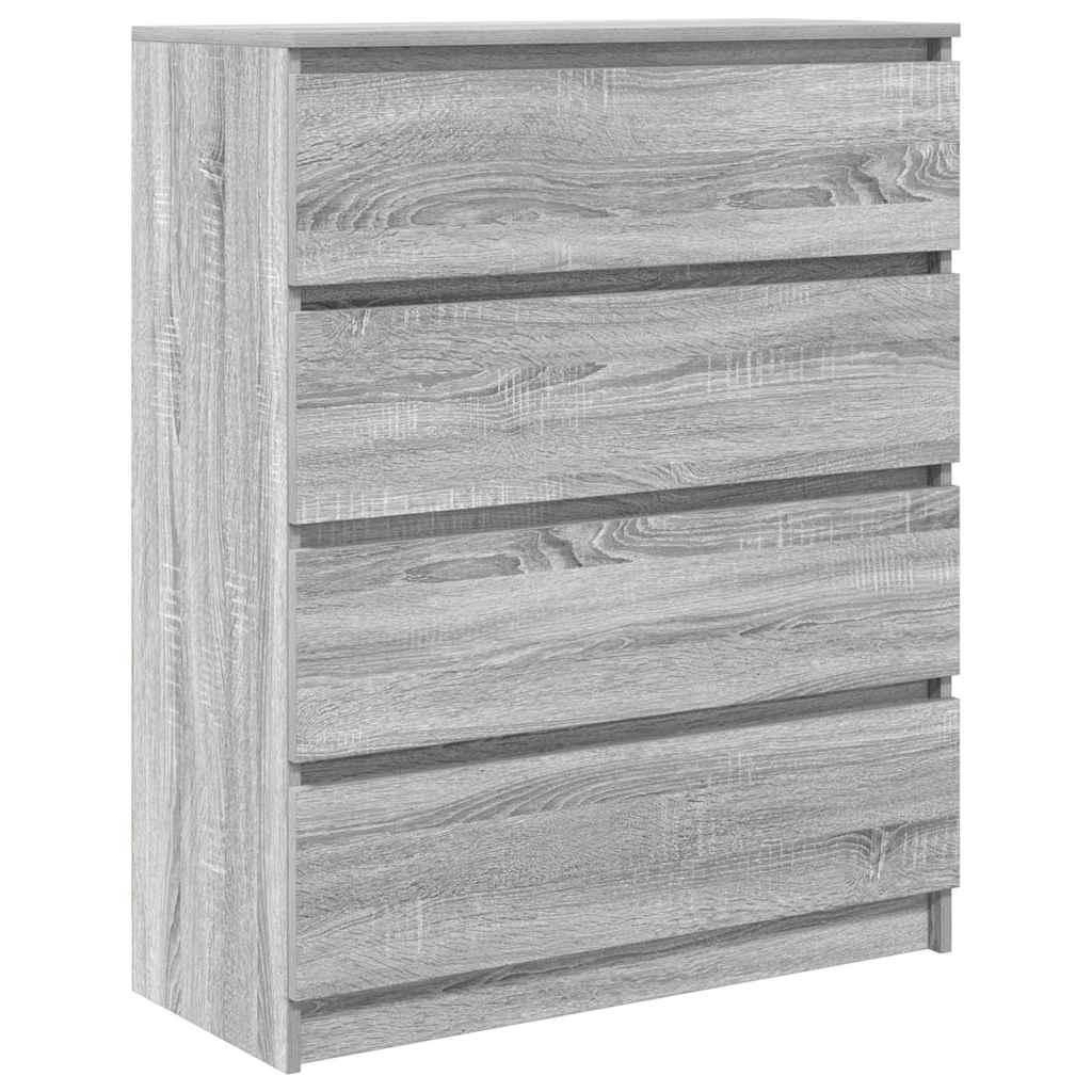 Sideboard Grey Sonoma 80x35x99 cm Ξύλινο μηχανουργικό ξύλο