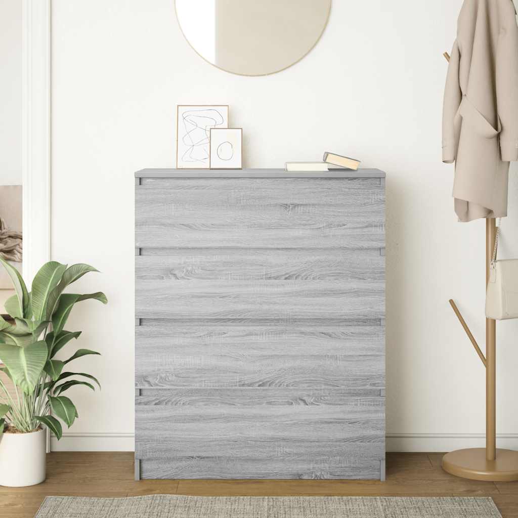 Sideboard Grey Sonoma 80x35x99 cm Ξύλινο μηχανουργικό ξύλο