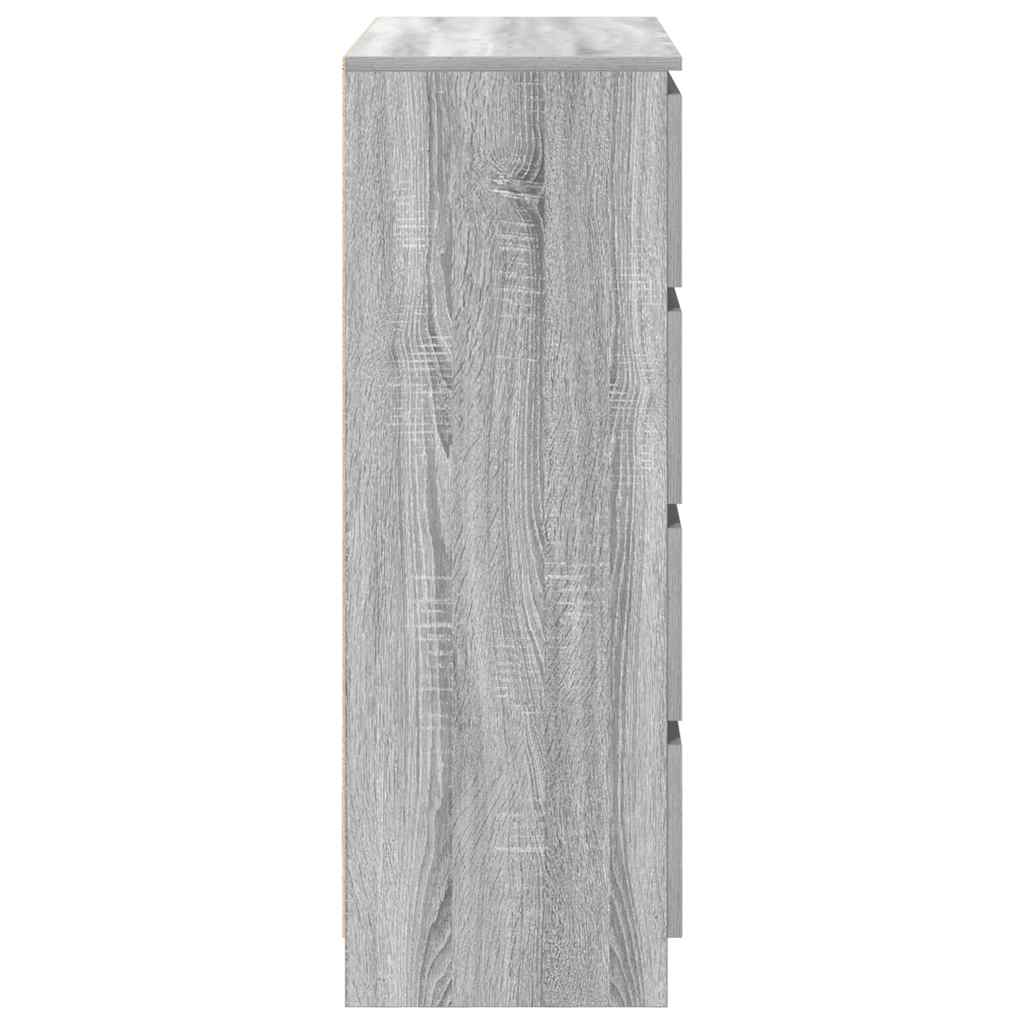 Sideboard Grey Sonoma 80x35x99 cm Ξύλινο μηχανουργικό ξύλο