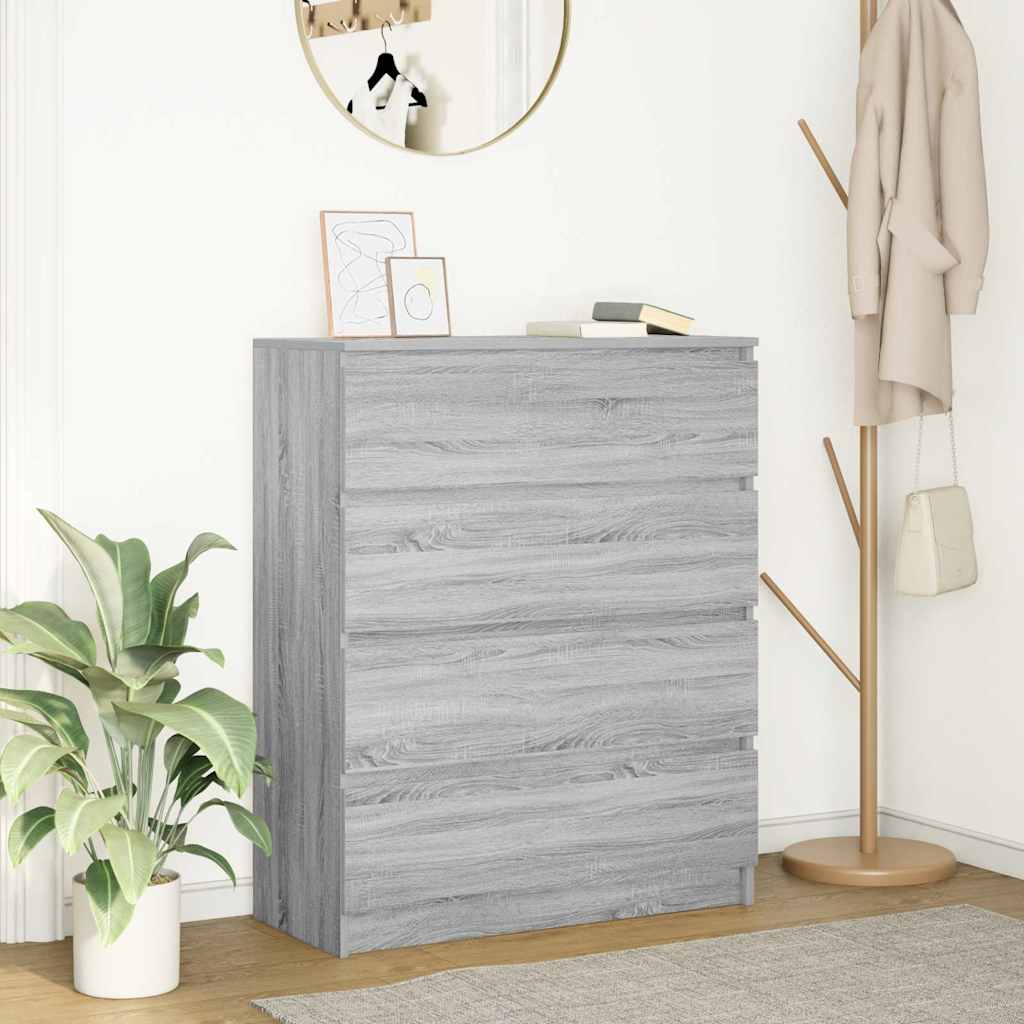 Sideboard Grey Sonoma 80x35x99 cm Ξύλινο μηχανουργικό ξύλο