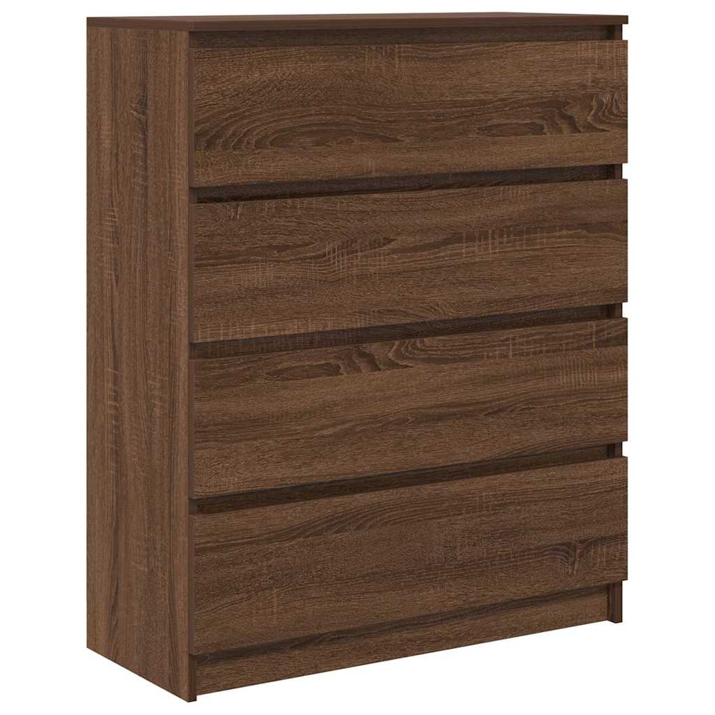 Sideboard καφέ δρυς 80x35x99 cm Ξύλινο μηχανουργικό ξύλο - Pakobazaar