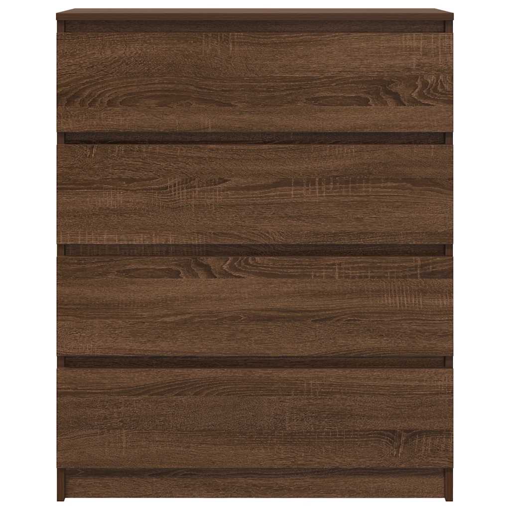 Sideboard καφέ δρυς 80x35x99 cm Ξύλινο μηχανουργικό ξύλο - Pakobazaar