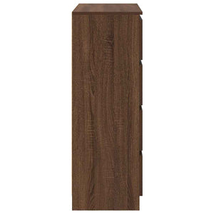 Sideboard καφέ δρυς 80x35x99 cm Ξύλινο μηχανουργικό ξύλο - Pakobazaar