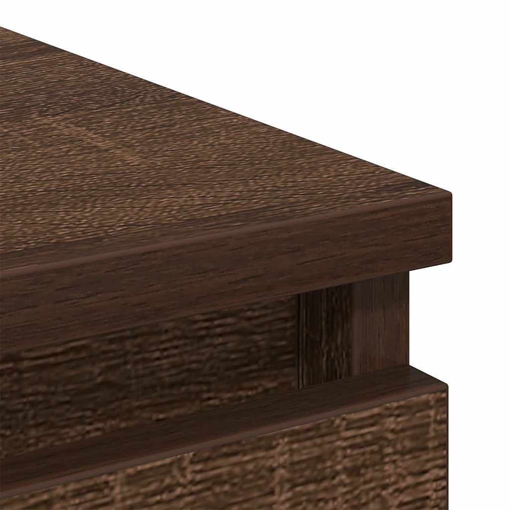Sideboard καφέ δρυς 80x35x99 cm Ξύλινο μηχανουργικό ξύλο - Pakobazaar