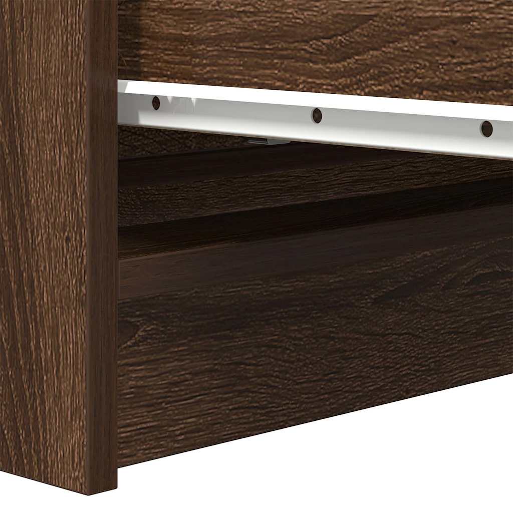 Sideboard καφέ δρυς 80x35x99 cm Ξύλινο μηχανουργικό ξύλο - Pakobazaar