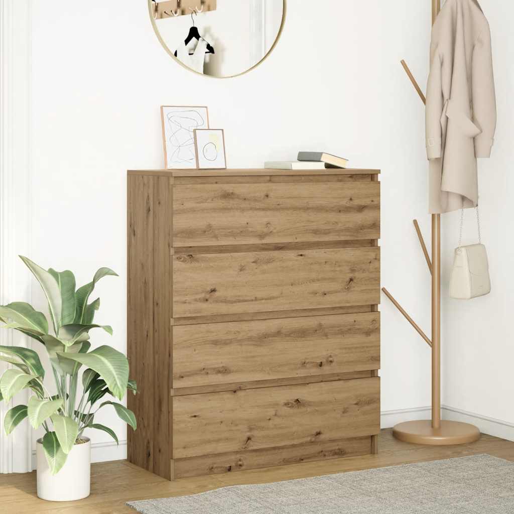 Sideboard Artisan Oak 80x35x99 cm Κατασκευασμένο ξύλο - Pakobazaar