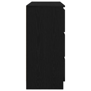 Sideboard Μαύρη βελανιδιά 100x35x76 cm Κατασκευασμένο ξύλο