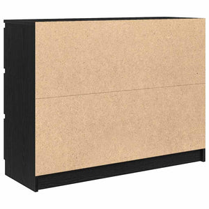 Sideboard Μαύρη βελανιδιά 100x35x76 cm Κατασκευασμένο ξύλο