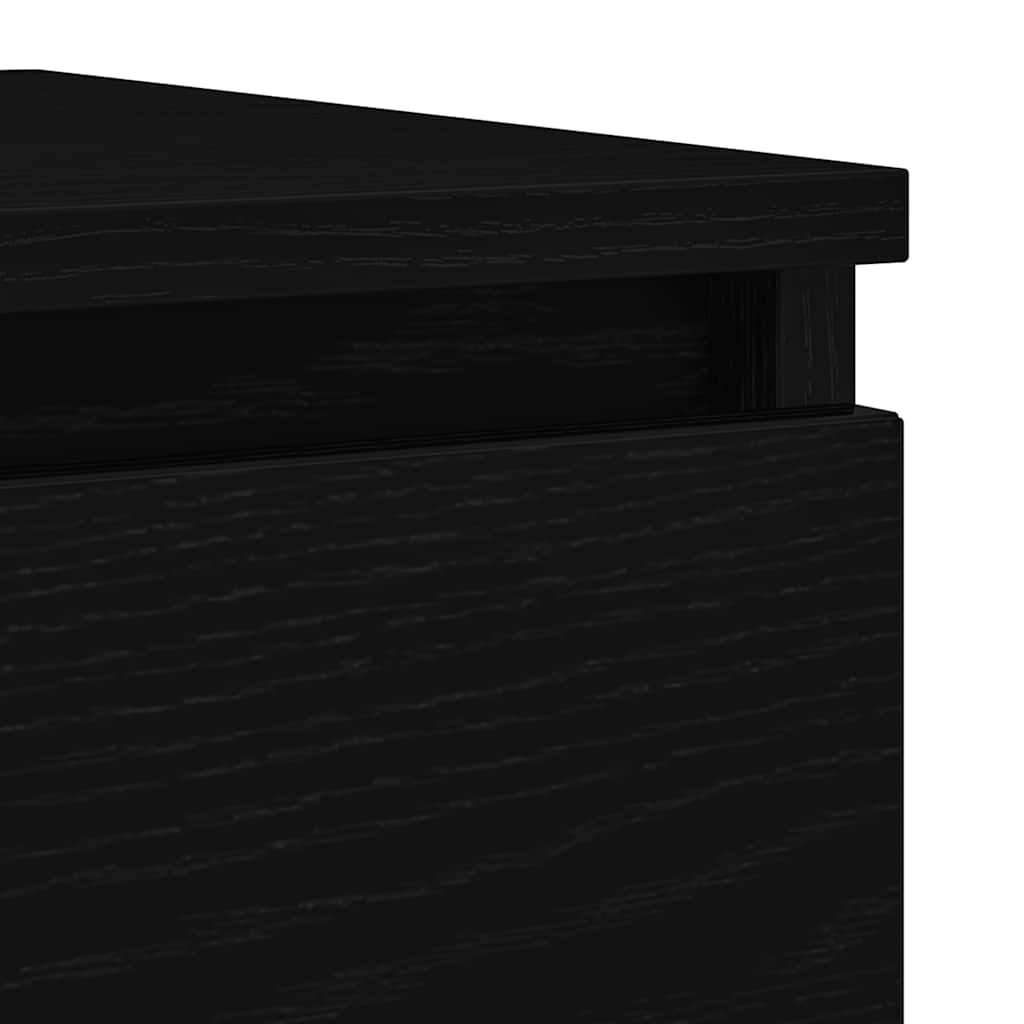 Sideboard Μαύρη βελανιδιά 100x35x76 cm Κατασκευασμένο ξύλο