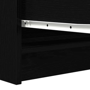 Sideboard Μαύρη βελανιδιά 100x35x76 cm Κατασκευασμένο ξύλο