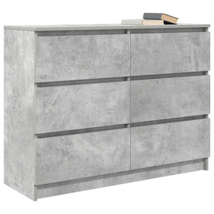 Sideboard Μπετόν Γκρι 100x35x76 cm Κατασκευασμένο ξύλο