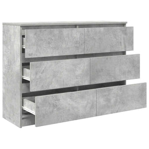 Sideboard Μπετόν Γκρι 100x35x76 cm Κατασκευασμένο ξύλο