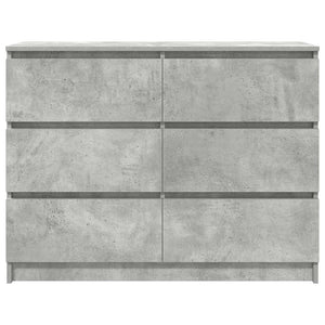 Sideboard Μπετόν Γκρι 100x35x76 cm Κατασκευασμένο ξύλο