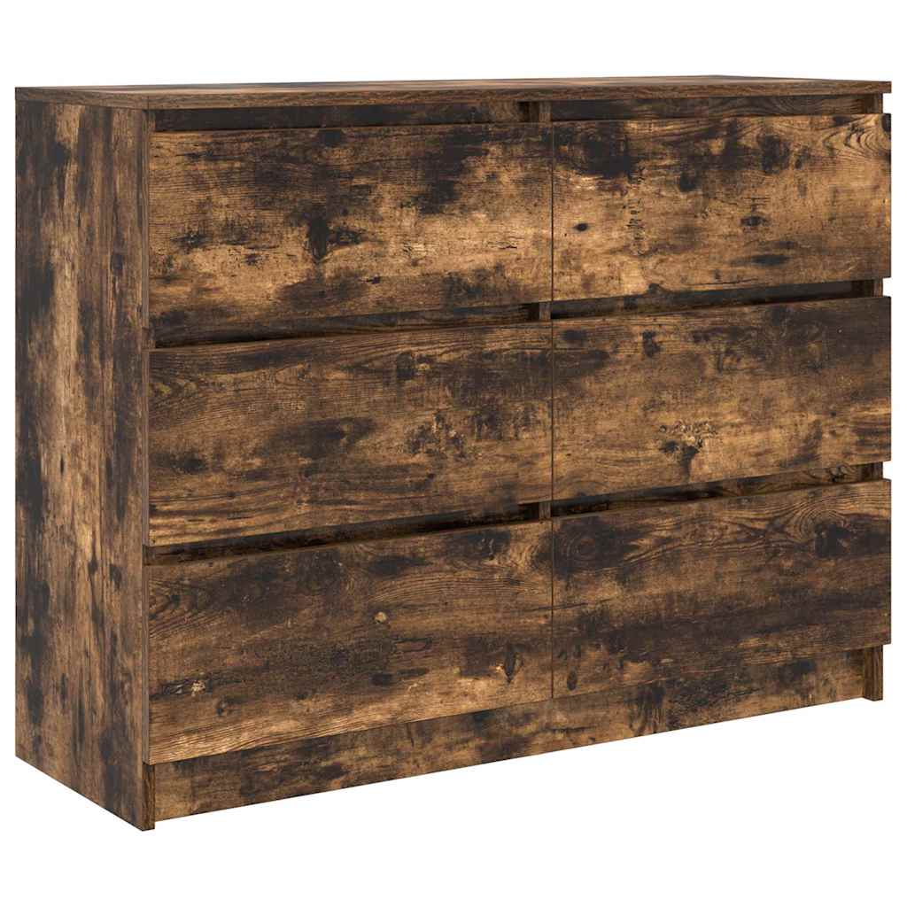 Sideboard Καπνιστή δρυς 100x35x76 cm Κατασκευασμένο ξύλο - Pakobazaar