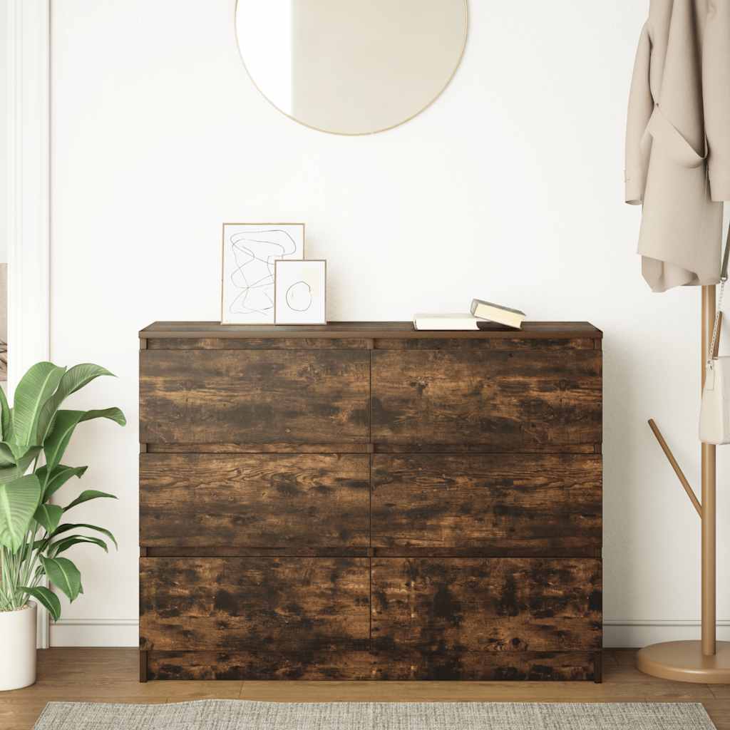 Sideboard Καπνιστή δρυς 100x35x76 cm Κατασκευασμένο ξύλο - Pakobazaar