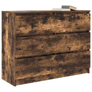 Sideboard Καπνιστή δρυς 100x35x76 cm Κατασκευασμένο ξύλο - Pakobazaar