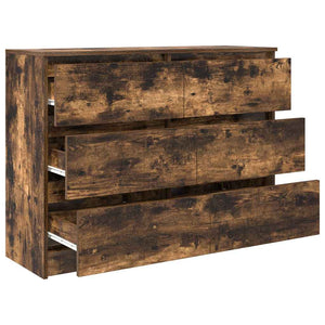 Sideboard Καπνιστή δρυς 100x35x76 cm Κατασκευασμένο ξύλο - Pakobazaar