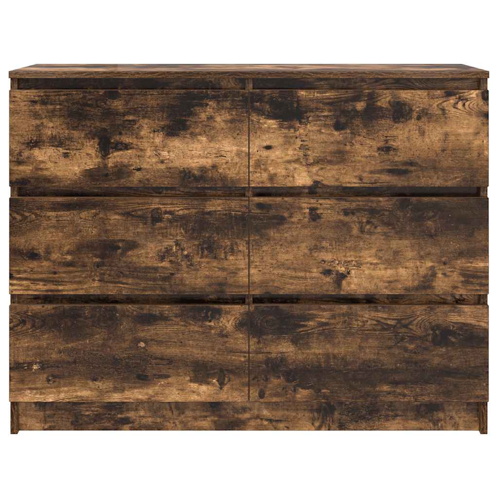 Sideboard Καπνιστή δρυς 100x35x76 cm Κατασκευασμένο ξύλο - Pakobazaar