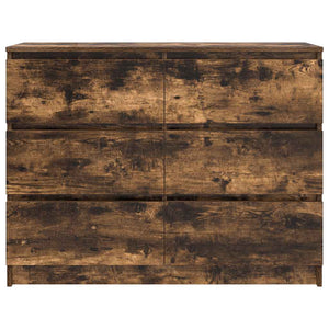 Sideboard Καπνιστή δρυς 100x35x76 cm Κατασκευασμένο ξύλο - Pakobazaar