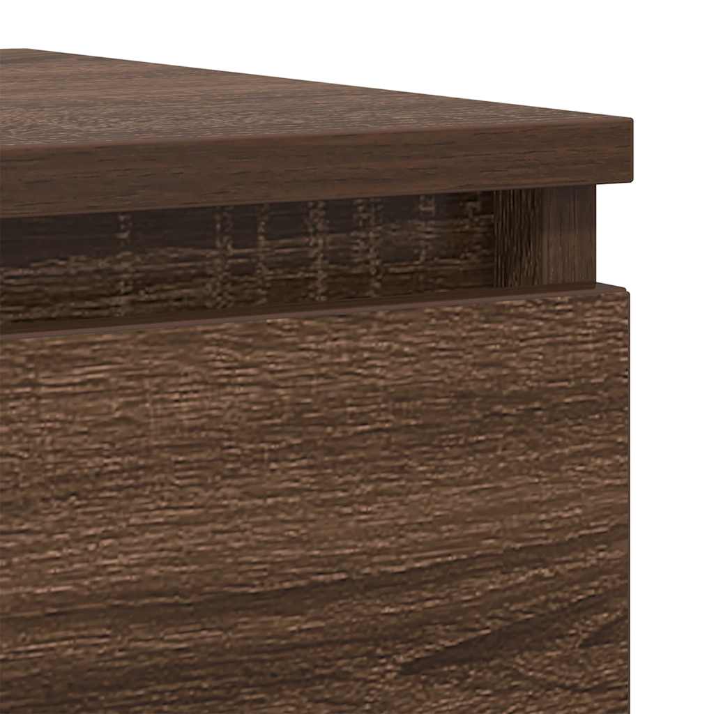 Sideboard καφέ δρυς 100x35x76 cm Κατασκευασμένο ξύλο