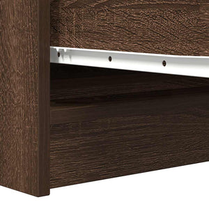 Sideboard καφέ δρυς 100x35x76 cm Κατασκευασμένο ξύλο
