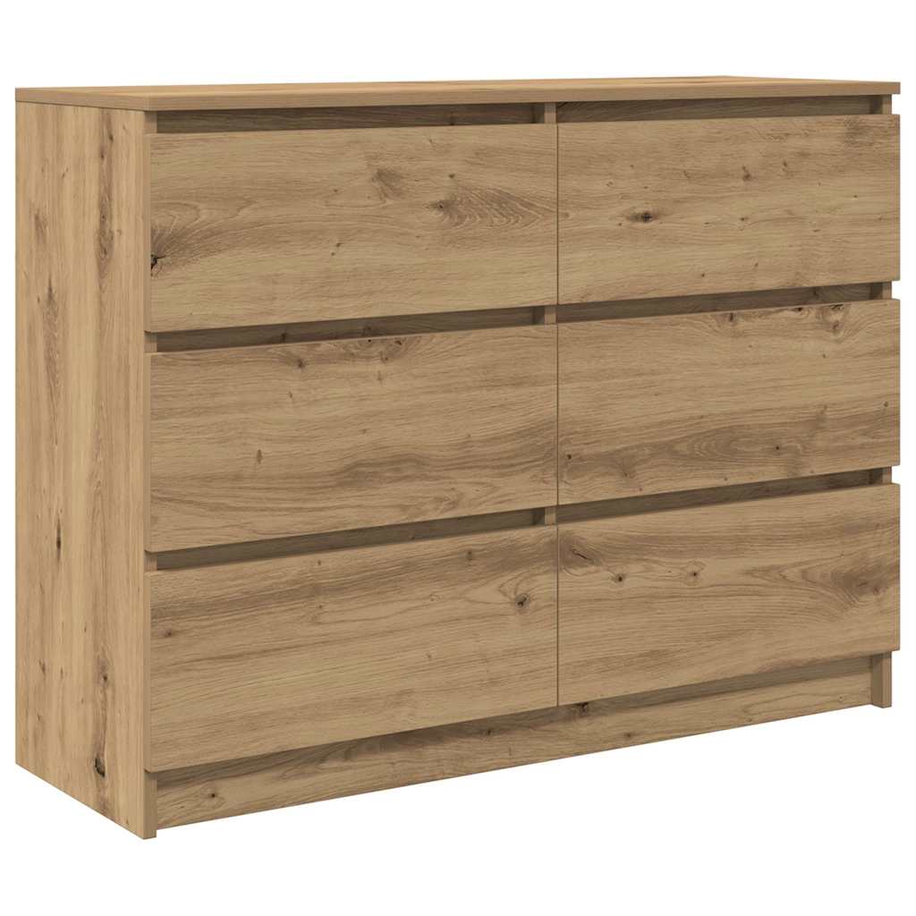 Sideboard Artisan Oak 100x35x76 cm Κατασκευασμένο ξύλο - Pakobazaar
