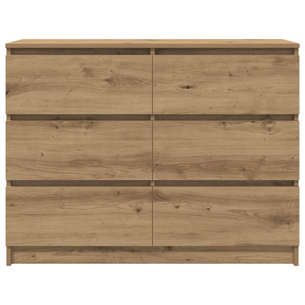 Sideboard Artisan Oak 100x35x76 cm Κατασκευασμένο ξύλο - Pakobazaar