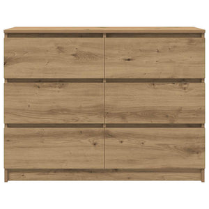 Sideboard Artisan Oak 100x35x76 cm Κατασκευασμένο ξύλο - Pakobazaar