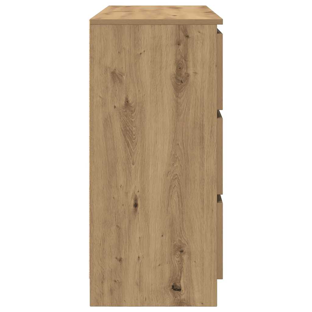 Sideboard Artisan Oak 100x35x76 cm Κατασκευασμένο ξύλο - Pakobazaar