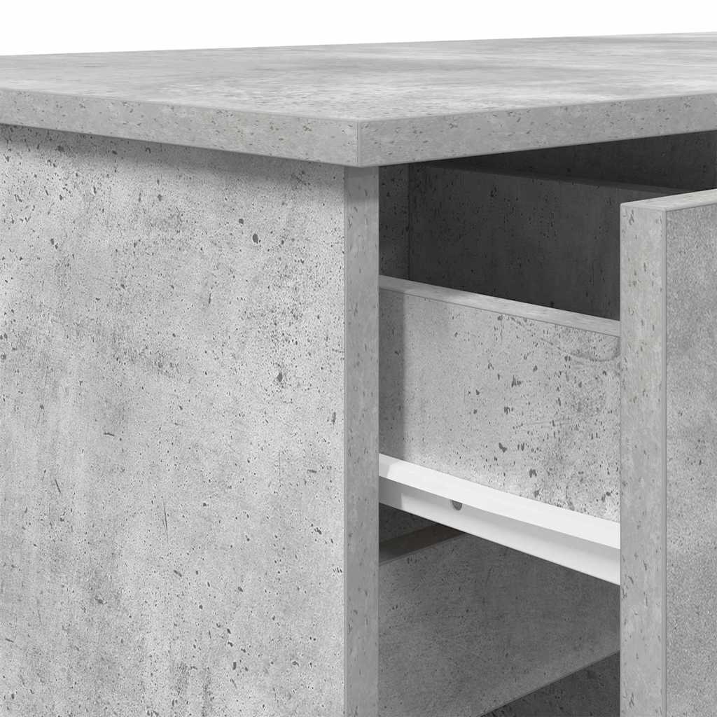 Γραφείο Γκρι σκυροδέματος 140 x 49 x 76 εκ. Επεξεργασμένο ξύλο