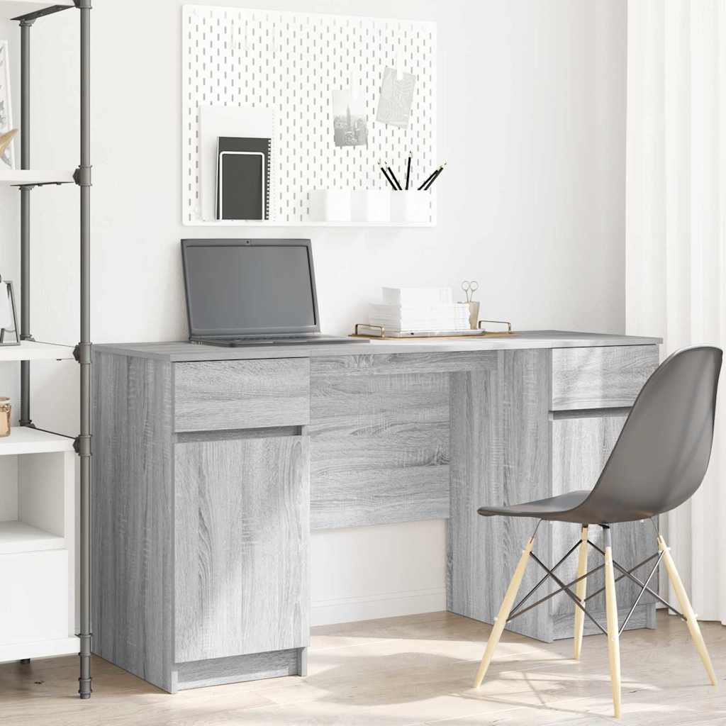 Γραφείο Γκρι sonoma 140 x 49 x 76 εκ. Επεξεργασμένο ξύλο