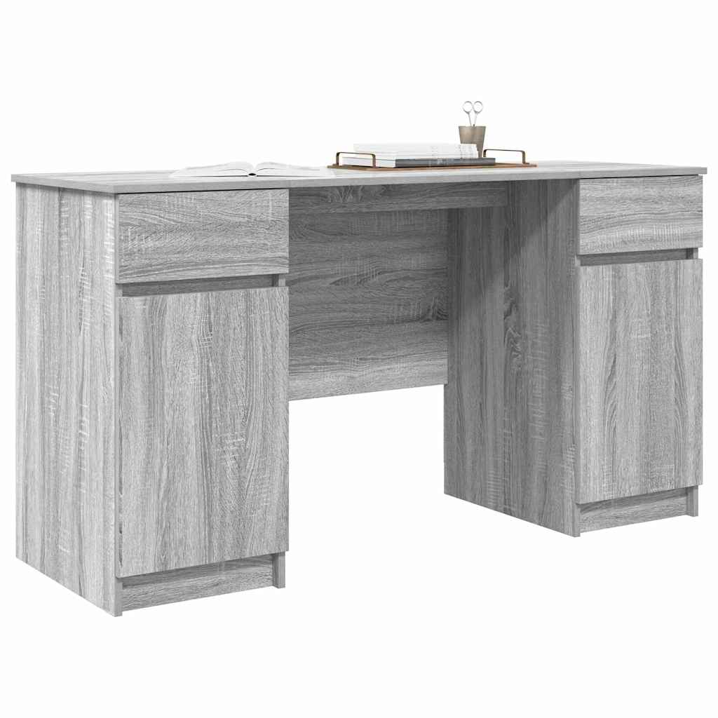 Γραφείο Γκρι sonoma 140 x 49 x 76 εκ. Επεξεργασμένο ξύλο