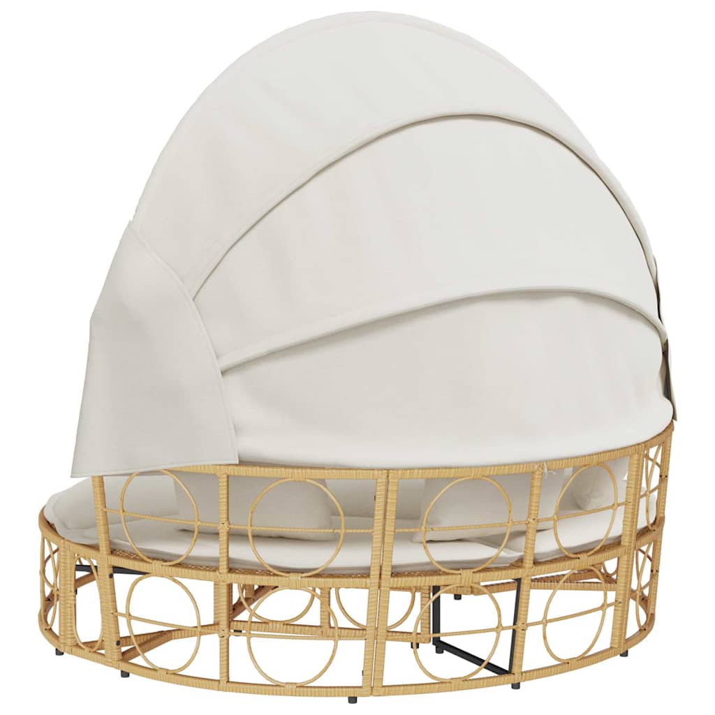 Εξωτερική Lounge κρεβάτι με θόλο και μαξιλάρια Poly Rattan