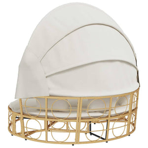 Εξωτερική Lounge κρεβάτι με θόλο και μαξιλάρια Poly Rattan