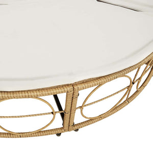 Εξωτερική Lounge κρεβάτι με θόλο και μαξιλάρια Poly Rattan