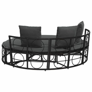 Εξωτερική Lounge κρεβάτι χωρίς θόλο Μαύρο πολυ μπαστούνι