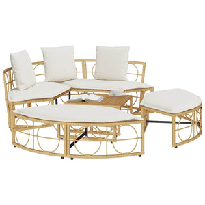 Εξωτερική Lounge κρεβάτι χωρίς θόλο Poly Rattan