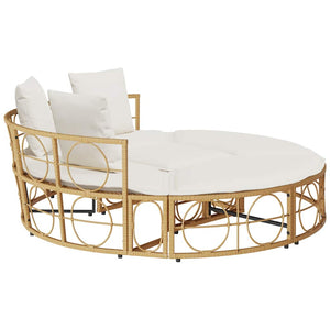 Εξωτερική Lounge κρεβάτι χωρίς θόλο Poly Rattan