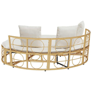 Εξωτερική Lounge κρεβάτι χωρίς θόλο Poly Rattan