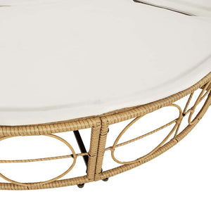 Εξωτερική Lounge κρεβάτι χωρίς θόλο Poly Rattan