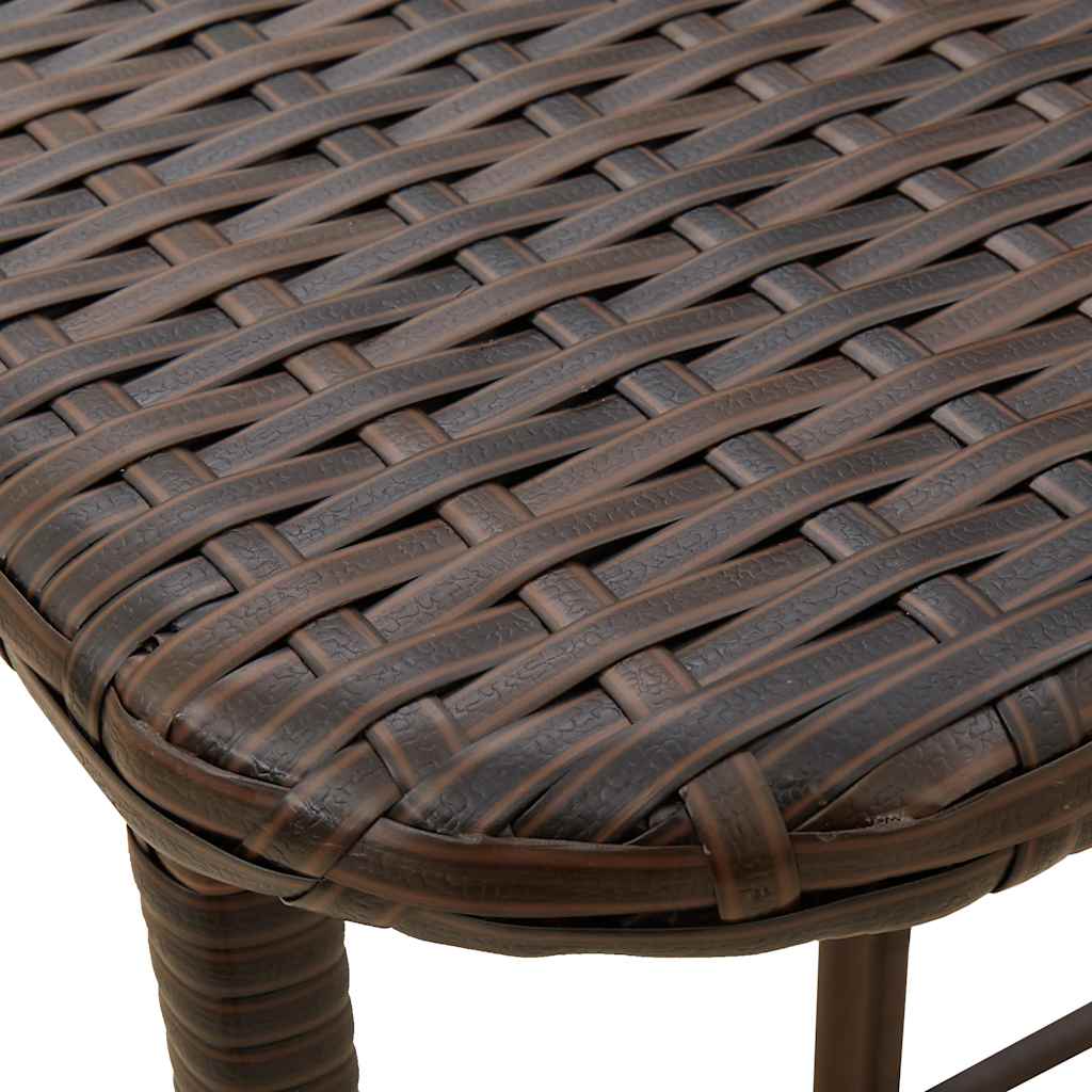 Πτυσσόμενο τραπέζι κήπου καφέ 90x51x75 cm Poly Rattan