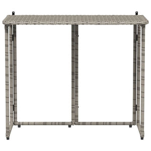 Πτυσσόμενο τραπέζι κήπου γκρι 90x51x75 cm Poly Rattan