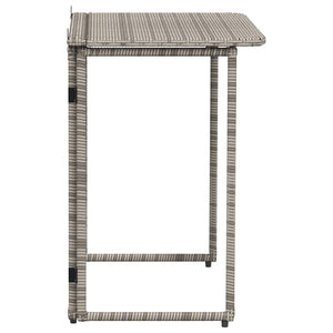 Πτυσσόμενο τραπέζι κήπου γκρι 90x51x75 cm Poly Rattan