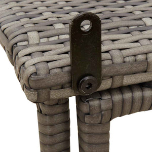 Πτυσσόμενο τραπέζι κήπου γκρι 90x51x75 cm Poly Rattan