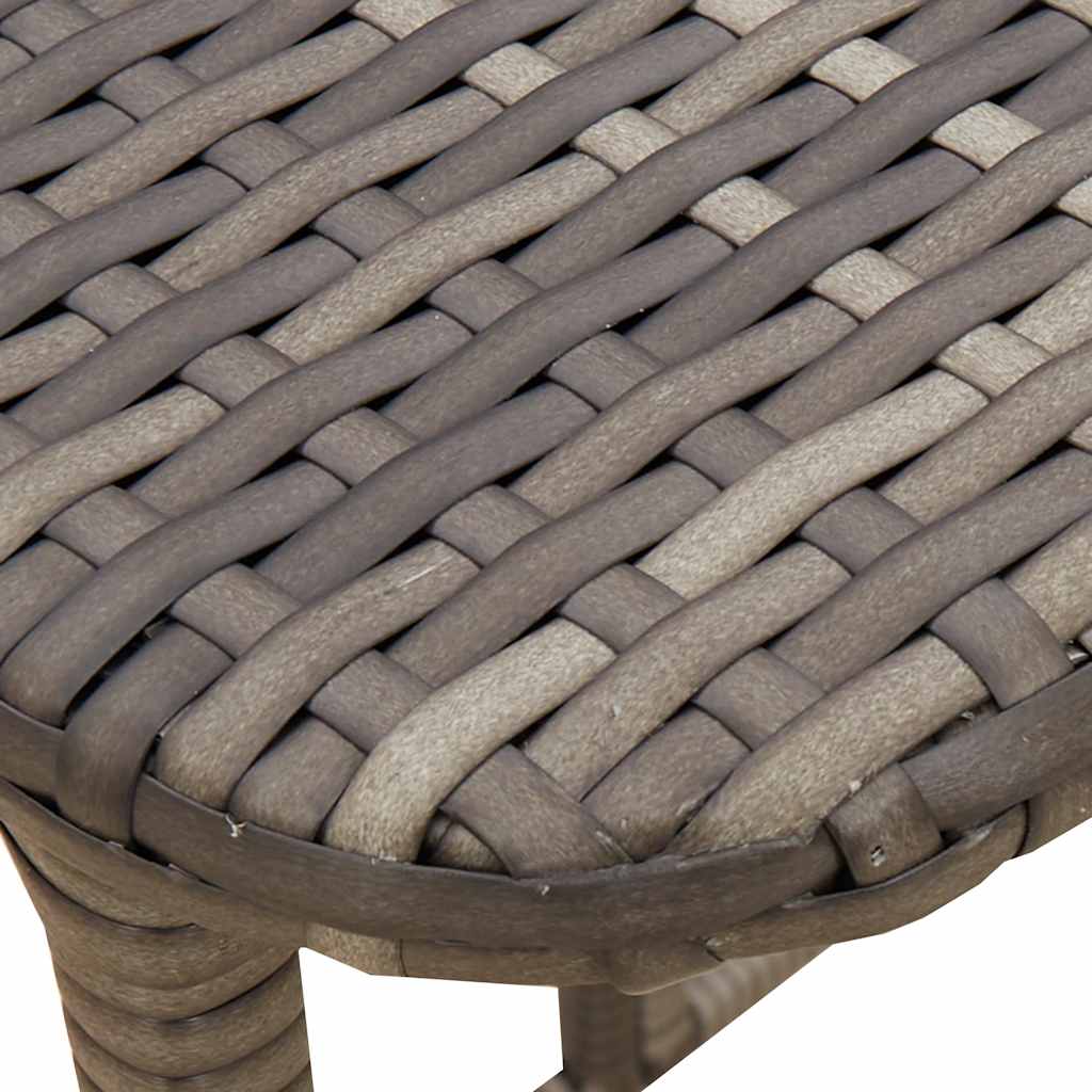 Πτυσσόμενο τραπέζι κήπου γκρι 90x51x75 cm Poly Rattan