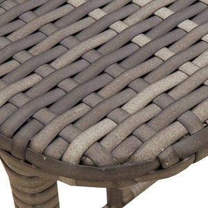 Πτυσσόμενο τραπέζι κήπου γκρι 90x51x75 cm Poly Rattan