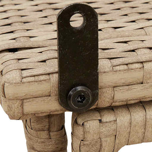 Πτυσσόμενο τραπέζι κήπου Μπεζ 90x51x75 cm Poly Rattan