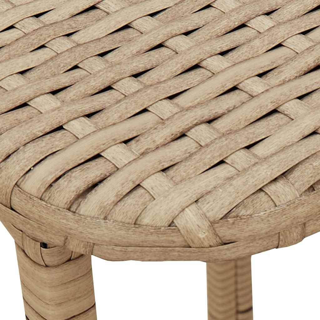 Πτυσσόμενο τραπέζι κήπου Μπεζ 90x51x75 cm Poly Rattan