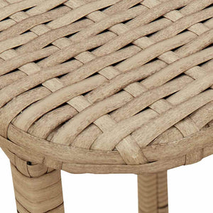 Πτυσσόμενο τραπέζι κήπου Μπεζ 90x51x75 cm Poly Rattan