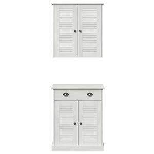 Σετ Επίπλων Μπάνιου με ράφι VIGO 2 pcs Λευκό και Αντίκα Λευκό - Pakobazaar